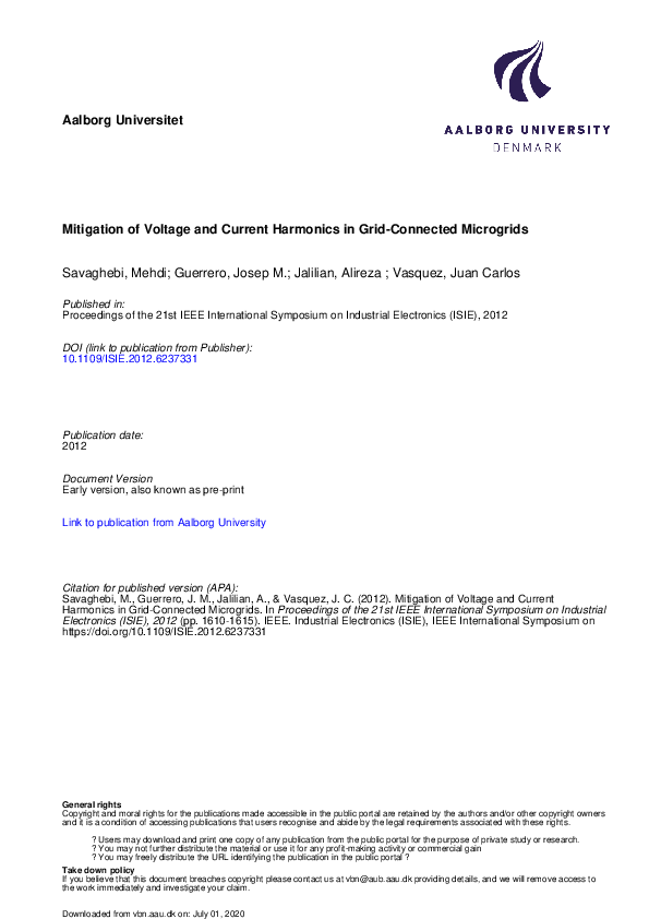 (PDF) Mitigation of voltage and current harmonics in grid-connected ...