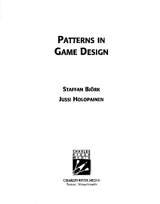 (PDF) Patterns in game design