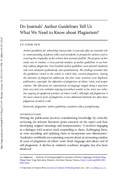 (PDF) Do Journals’ Author Guidelines Tell Us What We Need to Know about ...