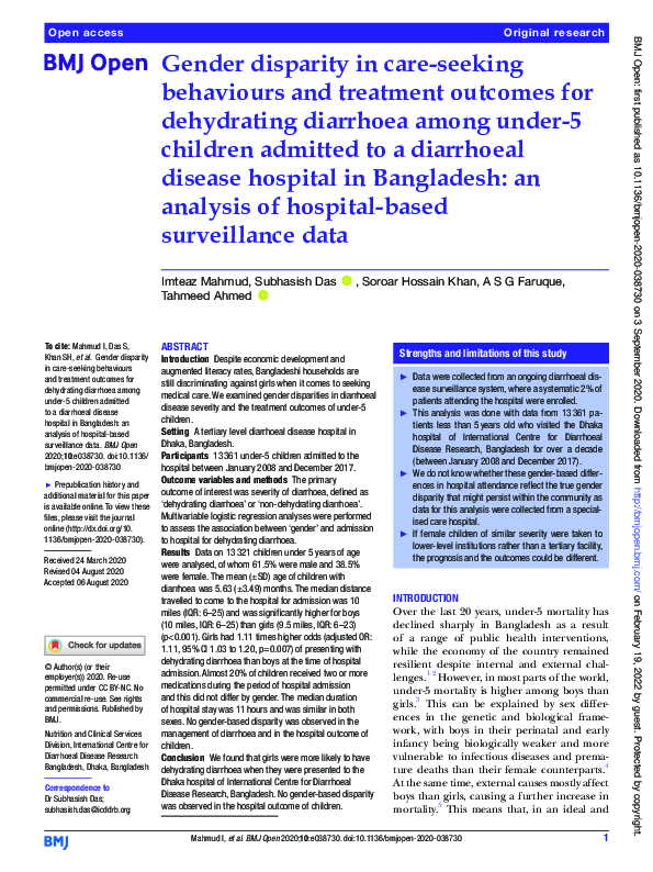 (PDF) Gender disparity in care-seeking behaviours and treatment ...