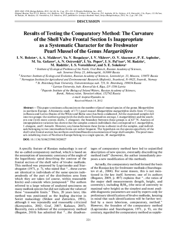 (PDF) Results of testing the comparatory method: The curvature of the ...