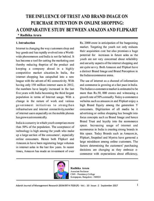 (PDF) The Influence of Trust and Brand Image on Purchase Intention in ...