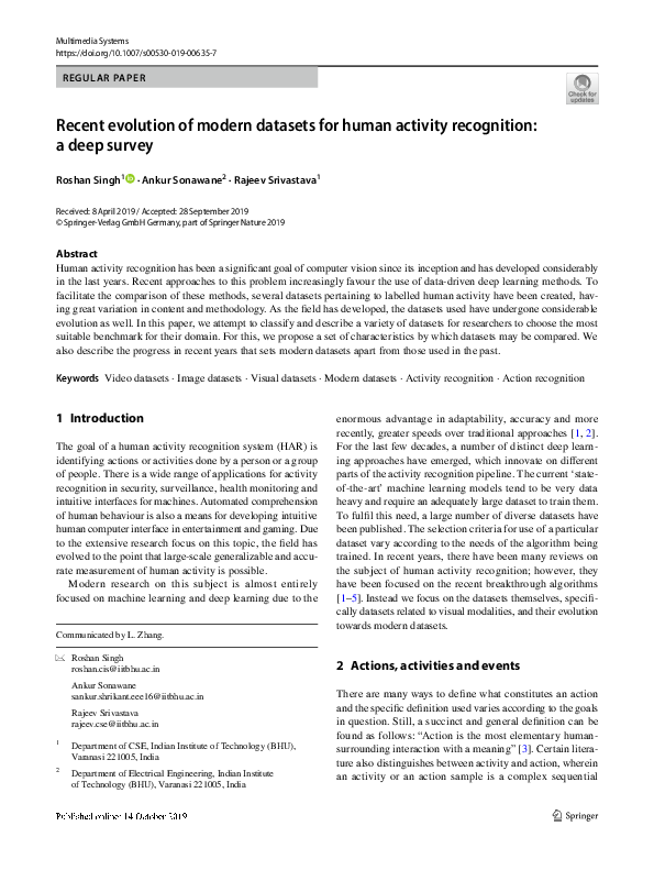 (PDF) Recent evolution of modern datasets for human activity ...