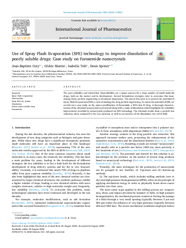 (PDF) Use of Spray Flash Evaporation (SFE) technology to improve ...