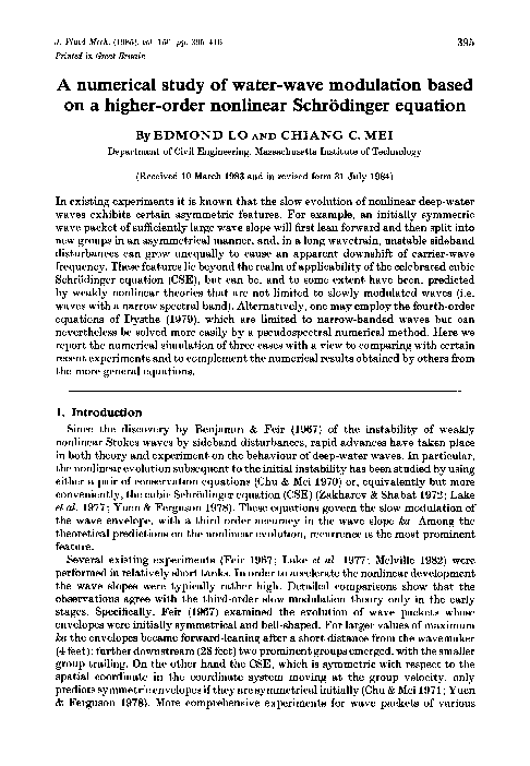 (PDF) A numerical study of water-wave modulation based on a higher ...