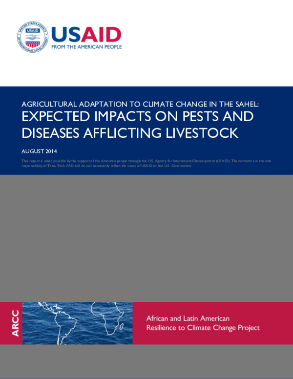 (PDF) Adaptation to Climate Change in the Sahel Pests and Diseases ...