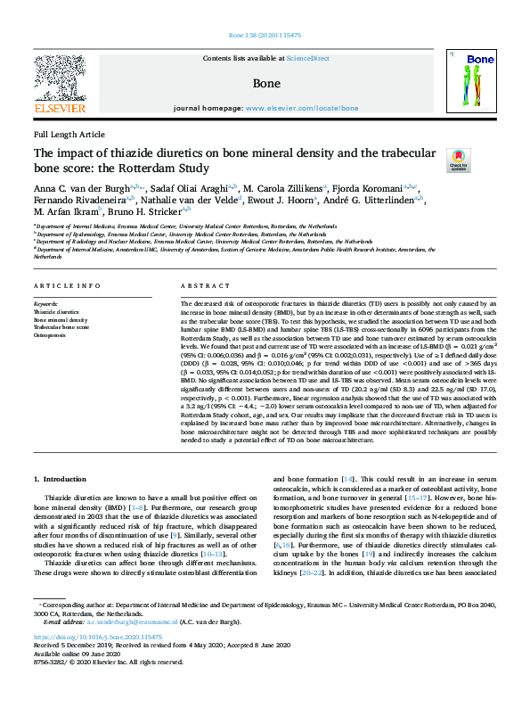 (PDF) The impact of thiazide diuretics on bone mineral density and the ...