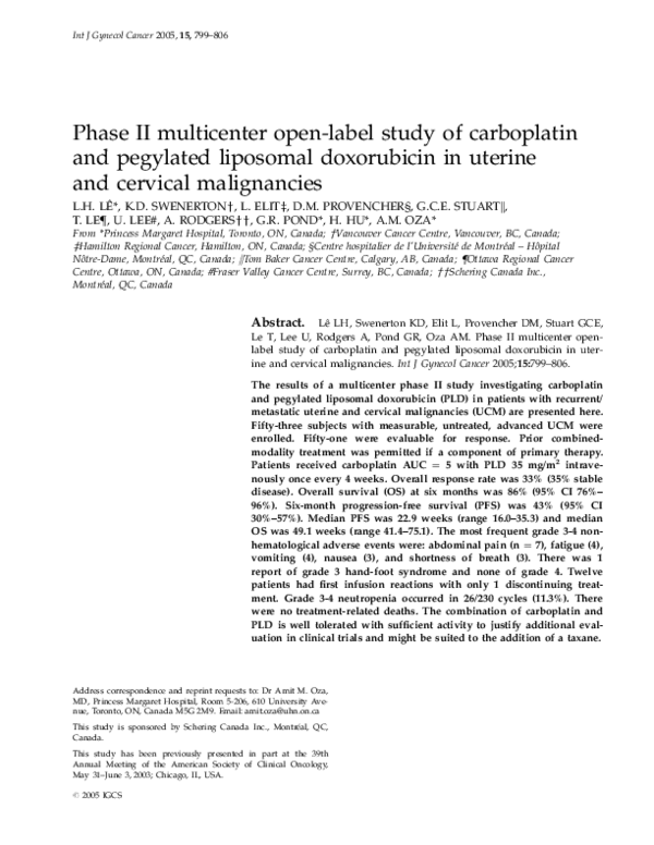 (PDF) Phase II multicenter open-label study of carboplatin and ...