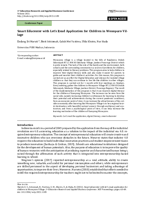 (PDF) Smart Educenter with Let’s Read Application for Children in ...