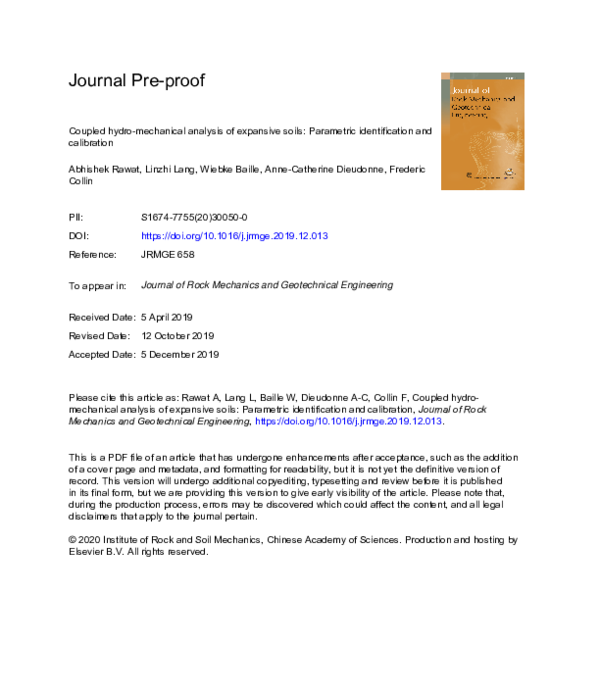 (PDF) Coupled hydro-mechanical analysis of expansive soils: Parametric ...
