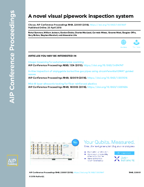 (PDF) A novel visual pipework inspection system