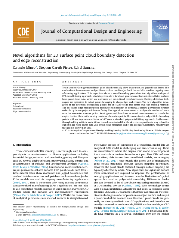 (PDF) Novel algorithms for 3D surface point cloud boundary detection ...