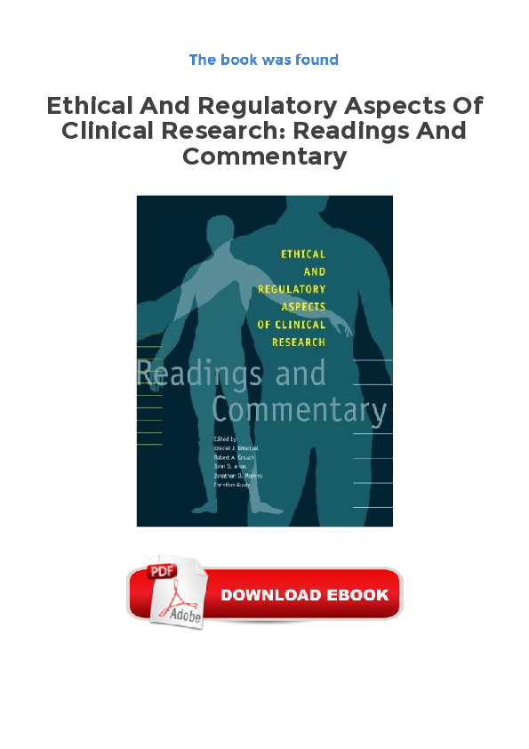 (PDF) Ethical and Regulatory Aspects of Clinical Research: Readings and ...