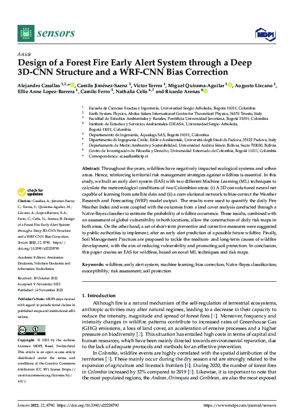 (PDF) Design of a Forest Fire Early Alert System through a Deep 3D-CNN ...