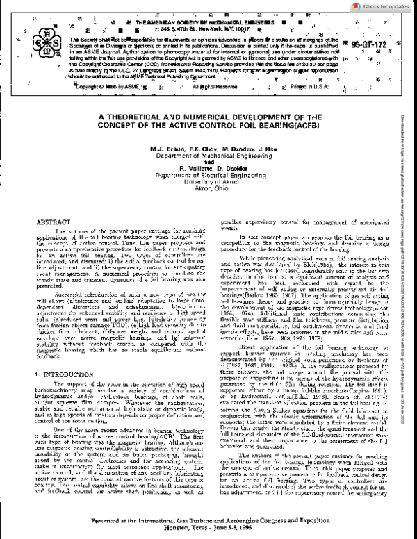 (PDF) A Theoretical and Numerical Development of the Concept of the ...