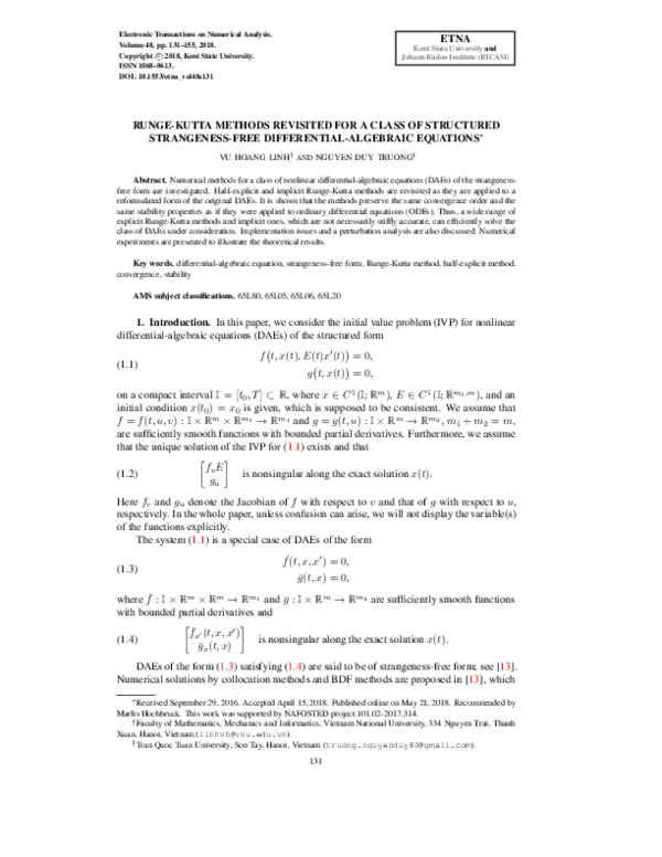 (PDF) Runge-Kutta methods revisited for a class of structured ...