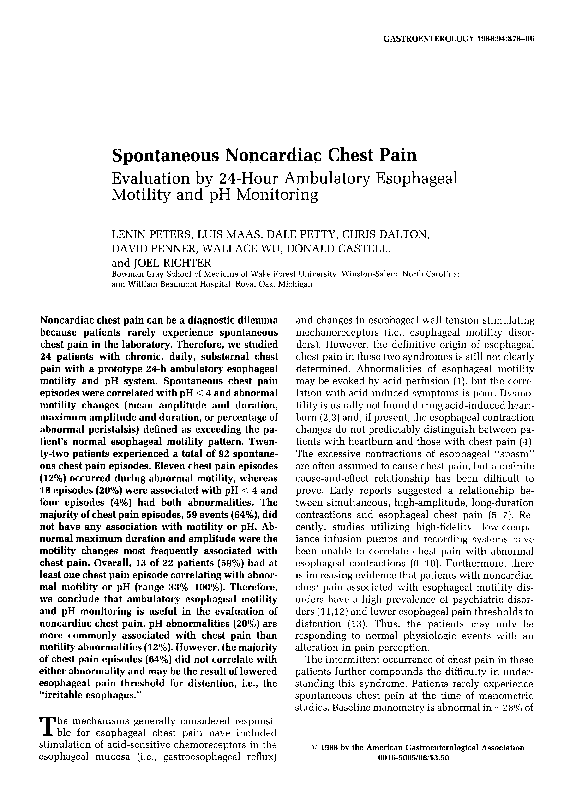 (PDF) Spontaneous noncardiac chest pain Chris Dalton Academia.edu