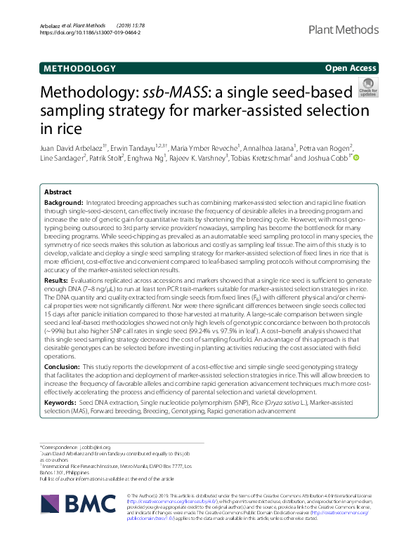 (PDF) Methodology: ssb-MASS: a single seed-based sampling strategy for ...