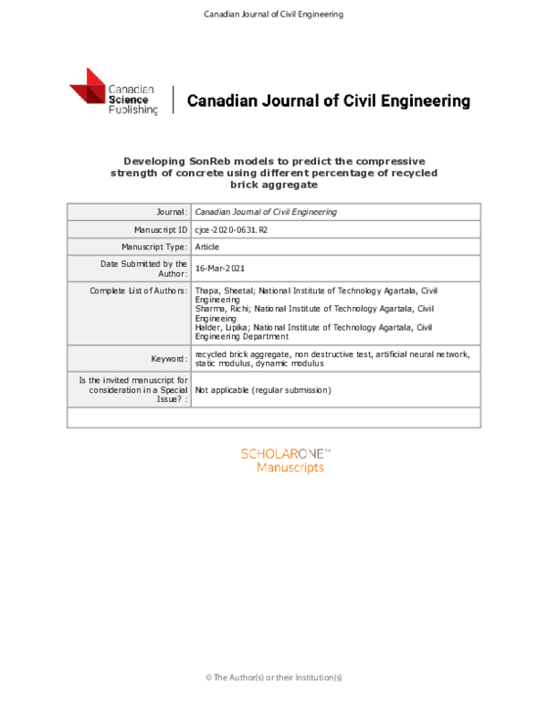 (PDF) Developing SonReb models to predict the compressive strength of ...