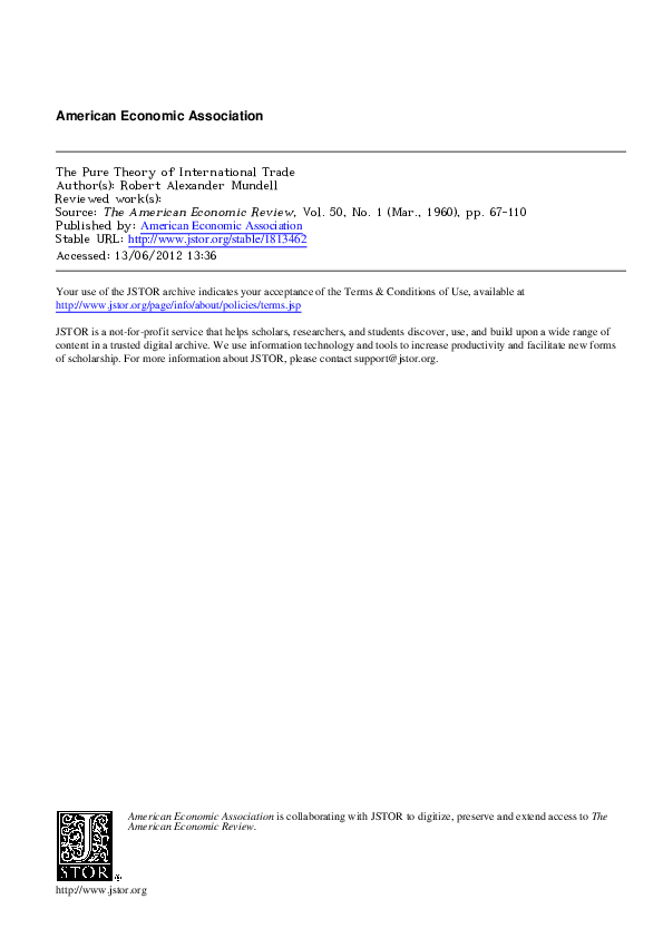 (PDF) The Pure Theory of International Trade