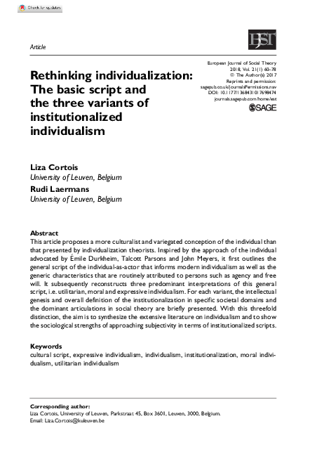 (PDF) Rethinking individualization