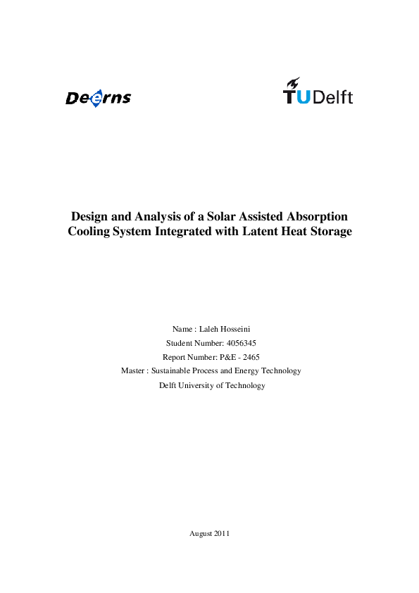 (PDF) Design and Analysis of a Solar Assisted Absorption Cooling System ...