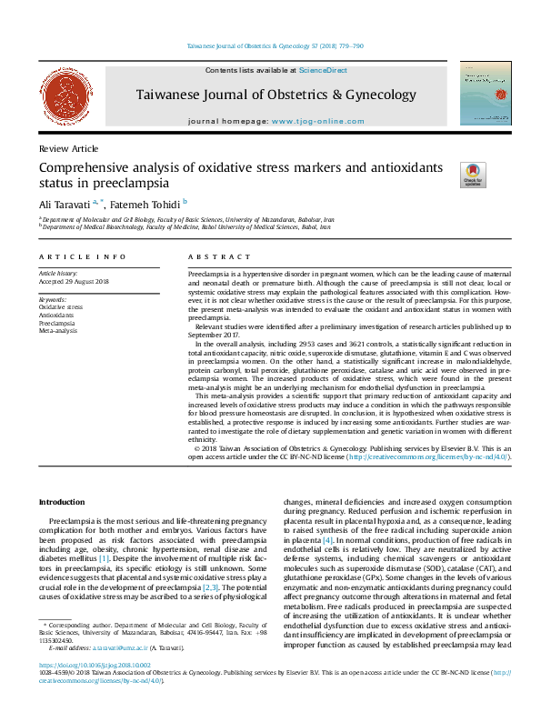(PDF) Comprehensive analysis of oxidative stress markers and ...