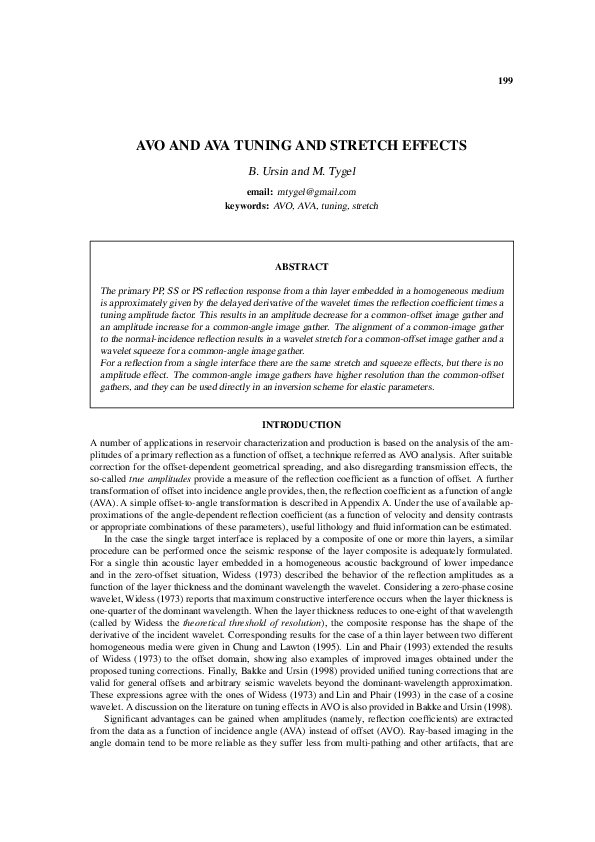 (PDF) Avo and Ava Tuning and Stretch Effects