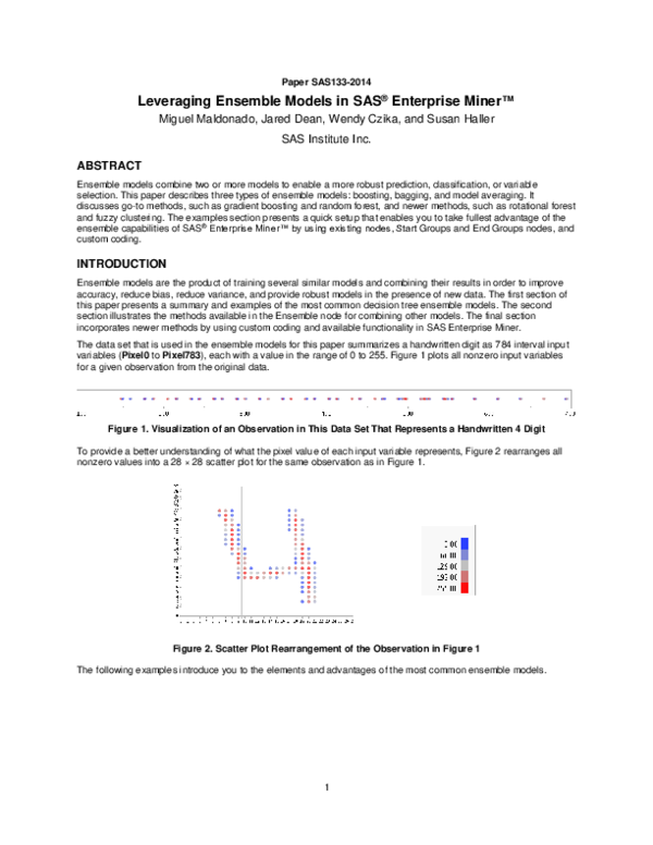 (PDF) Leveraging Ensemble Models in SAS