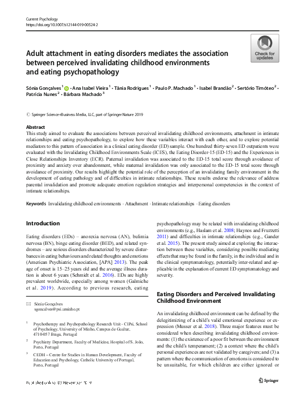 (PDF) Adult attachment in eating disorders mediates the association ...