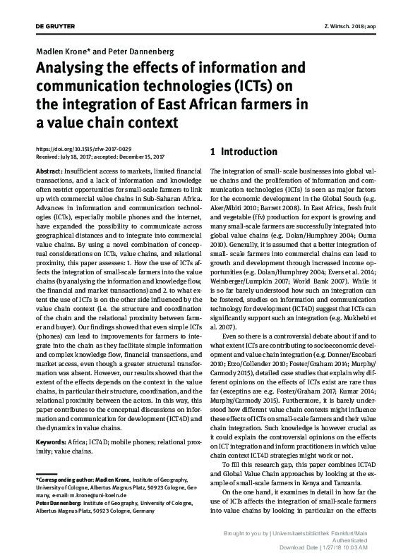 (PDF) Analysing the effects of information and communication ...
