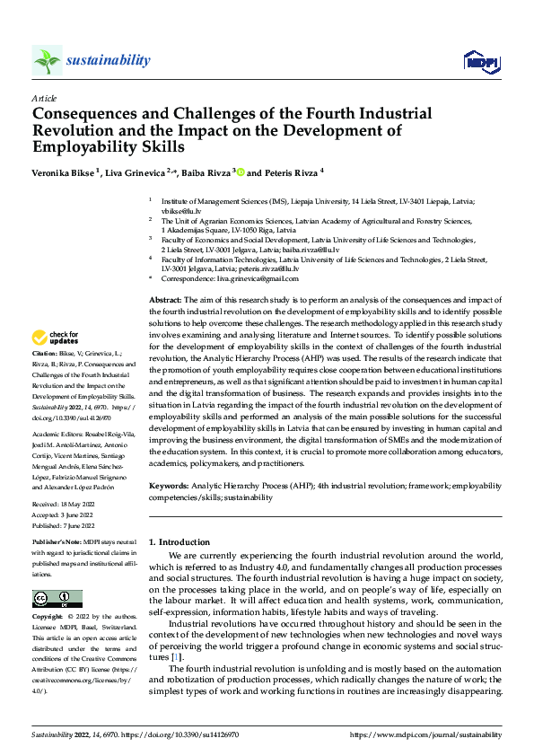 (PDF) Consequences and Challenges of the Fourth Industrial Revolution ...