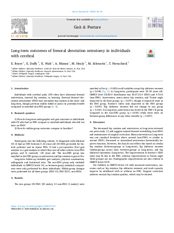 (PDF) *Long-term outcomes of femoral derotation osteotomy in ...