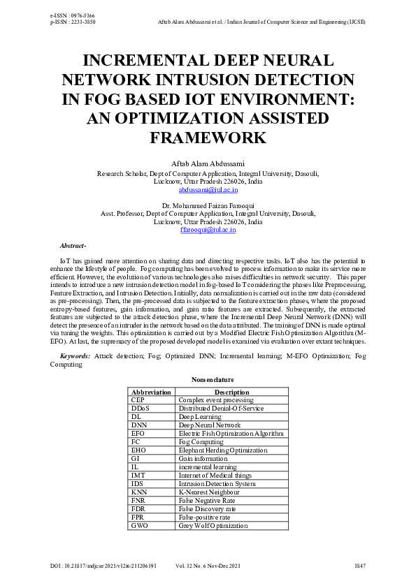 (PDF) Incremental Deep Neural Network Intrusion Detection in Fog Based ...