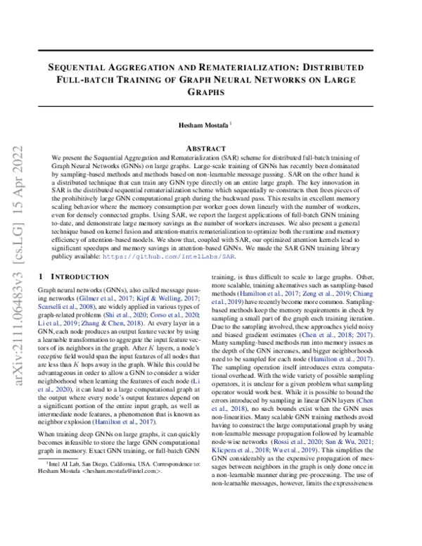 (PDF) Sequential Aggregation and Rematerialization: Distributed Full ...