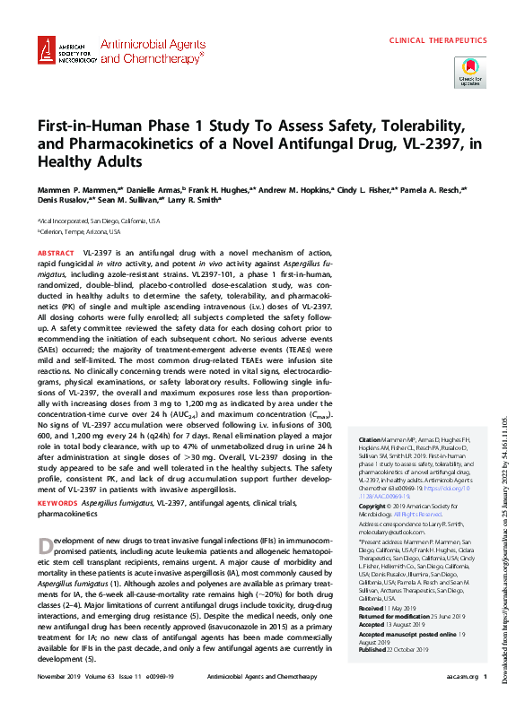 (PDF) First-in-Human Phase 1 Study To Assess Safety, Tolerability, and ...