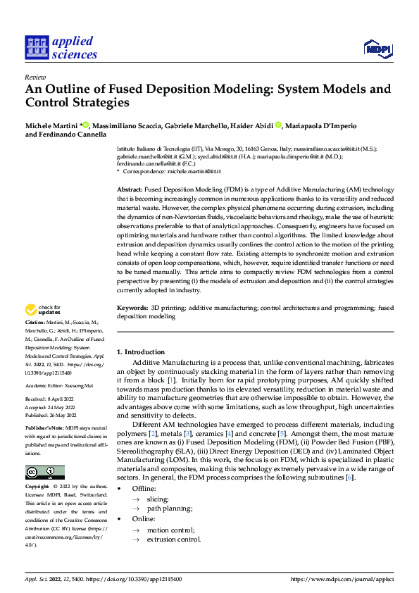 (PDF) An Outline of Fused Deposition Modeling System Models and
