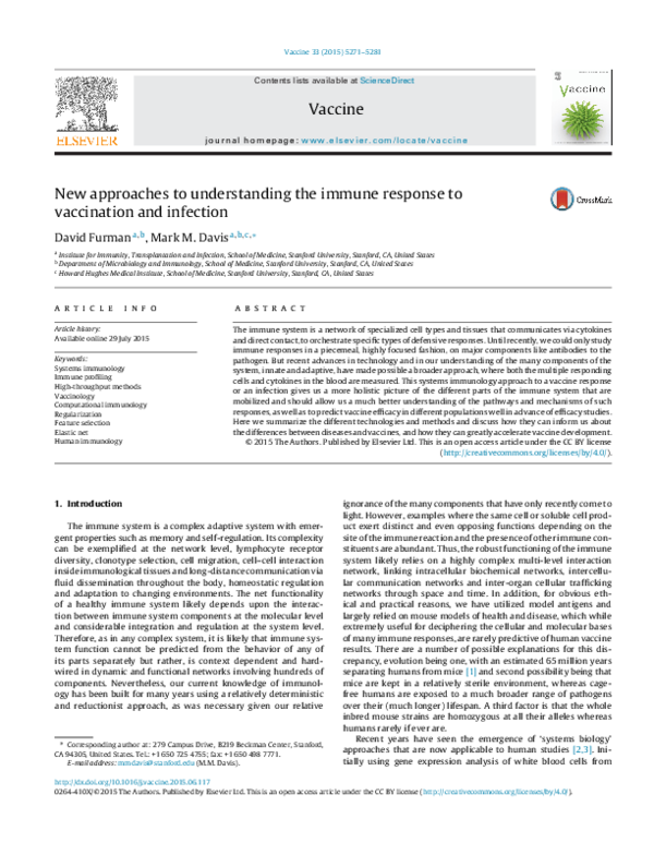 (PDF) New approaches to understanding the immune response to ...