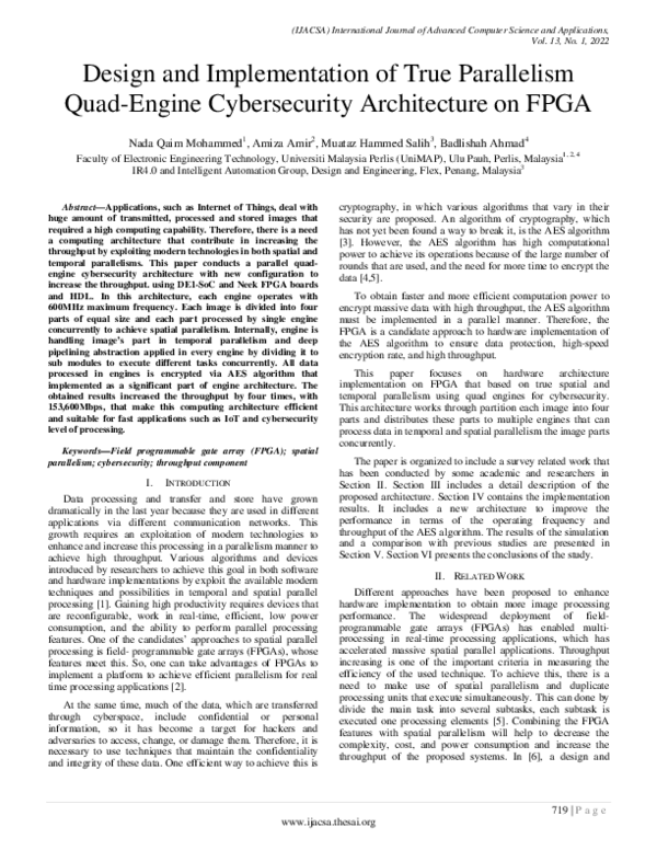 (PDF) Design and Implementation of True Parallelism Quad-Engine ...