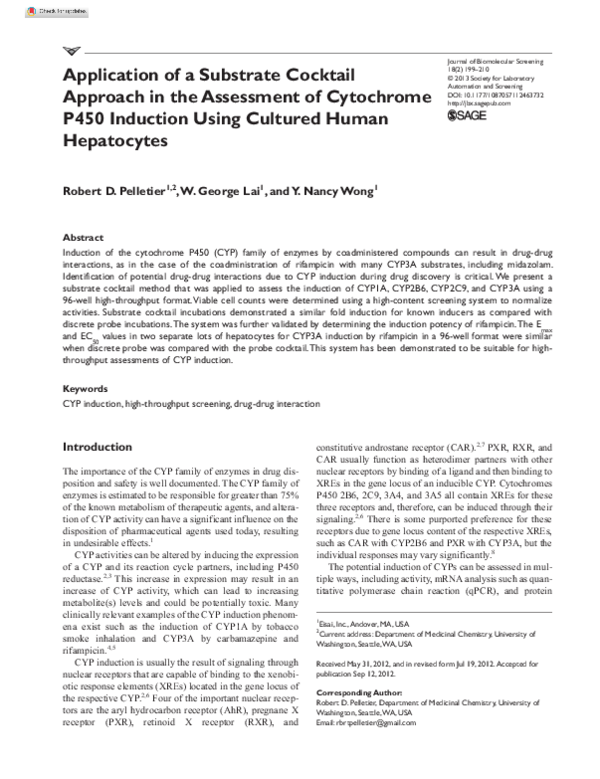 (PDF) Application of a Substrate Cocktail Approach in the Assessment of ...