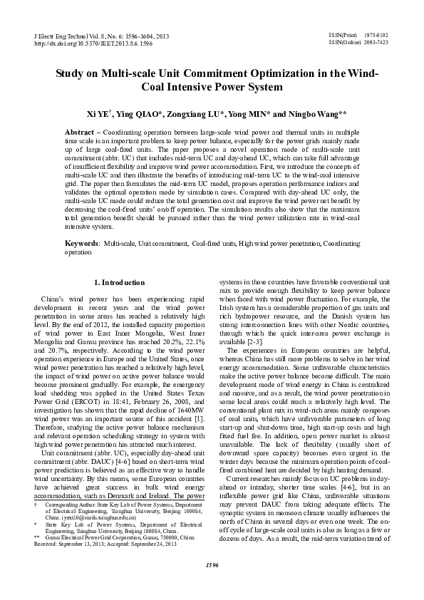 (PDF) Study on Multi-scale Unit Commitment Optimization in the Wind ...