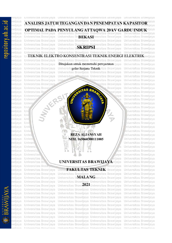 (PDF) ANALISIS JATUH TEGANGAN DAN PENEMPATAN KAPASITOR OPTIMAL PADA