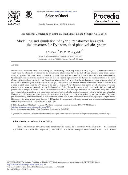 (PDF) Modelling and Simulation of Hybrid Transformer Less Grid-tied ...