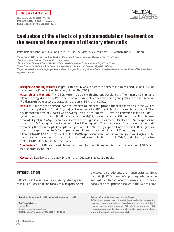 (PDF) Evaluation of the effects of photobiomodulation treatment on the ...