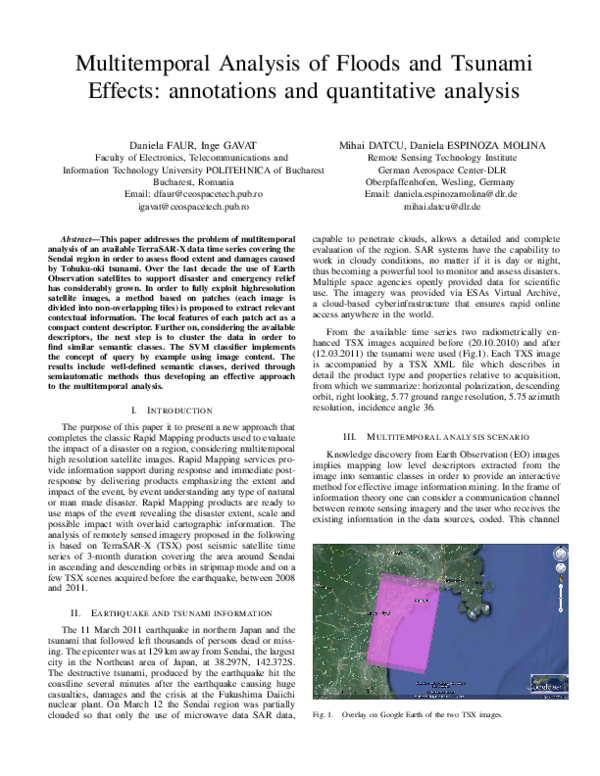 (PDF) Multi Temporal Analysis of Floods and Tsunami Effects: Annotation ...