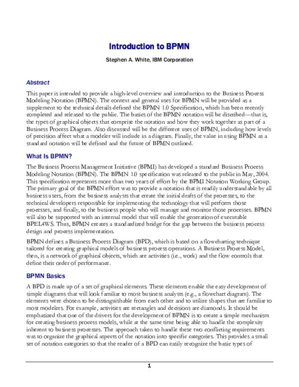 (PDF) Business Process Modeling with Objects and Roles
