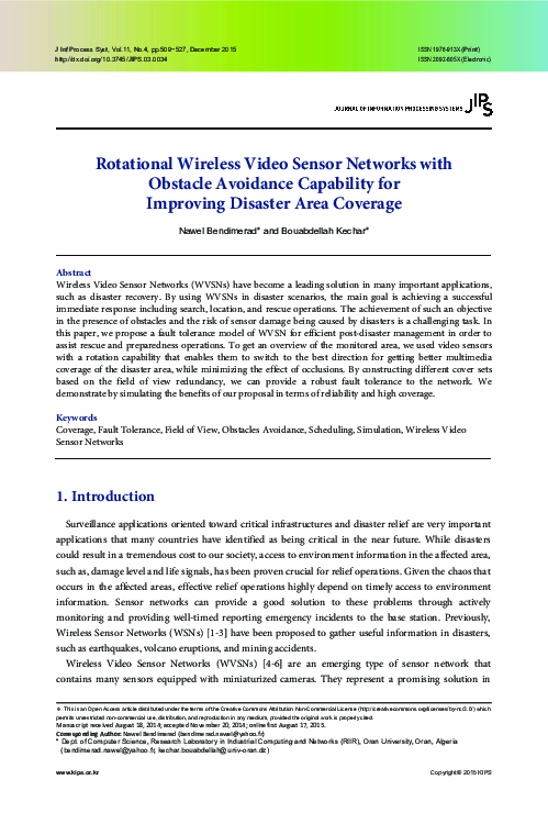 (PDF) Rotational Wireless Video Sensor Networks with Obstacle Avoidance ...