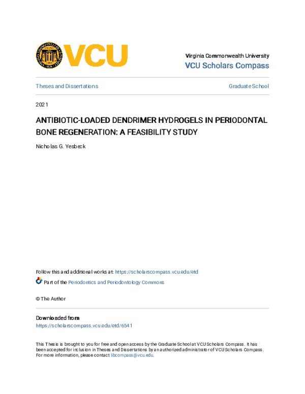 (PDF) Antibiotic-Loaded Dendrimer Hydrogels in Periodontal Bone ...