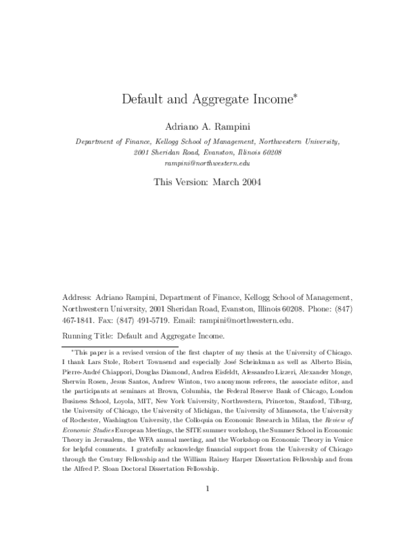 (PDF) Default and aggregate income | Jesus Santos - Academia.edu