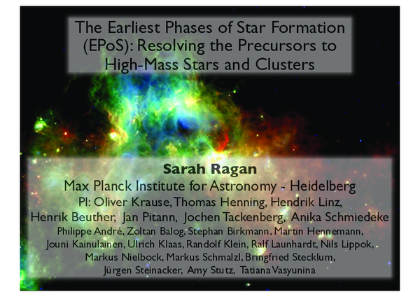 (PDF) The Earliest Phases of Star Formation (EPoS): Resolving the ...